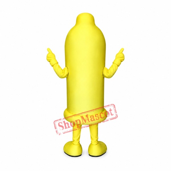 Yellow Condom Mascot Costume Yellow Condom Mascot Costume