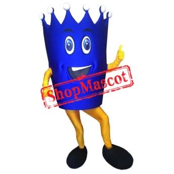 Blue Crown Mascot Costume