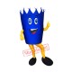 Blue Crown Mascot Costume Blue Crown Mascot Costume