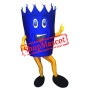 Blue Crown Mascot Costume