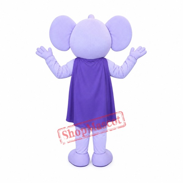 Super Cute Purple Elephant Mascot Costume Super Cute Purple Elephant Mascot Costume