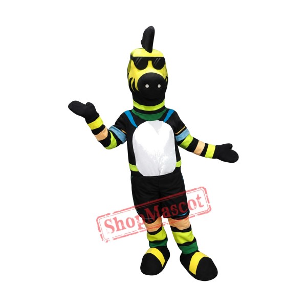 Colorful Zebra Mascot Costume