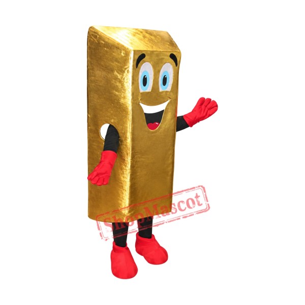 Gold Bar Mascot Costume
