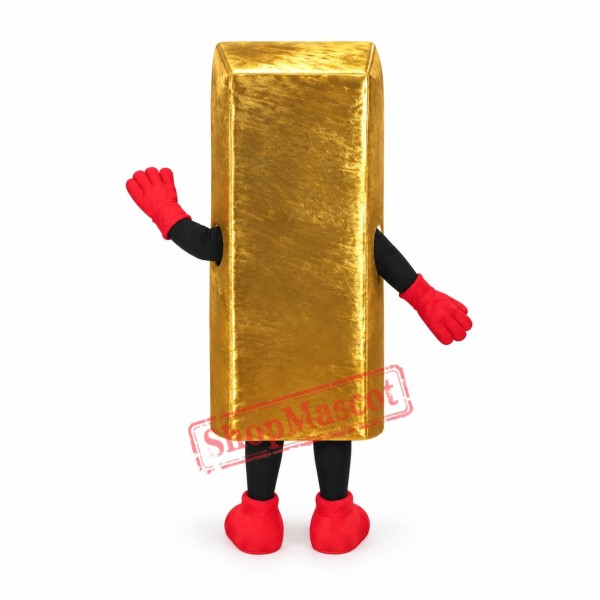 Gold Bar Mascot Costume