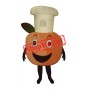 Baker Peach Mascot Costume