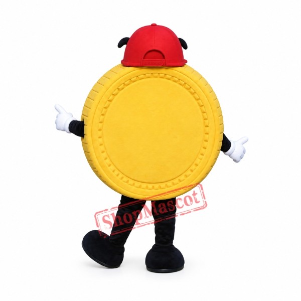 Yellow Coin Mascot Costume