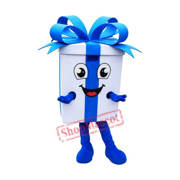 White Gift Mascot Costume