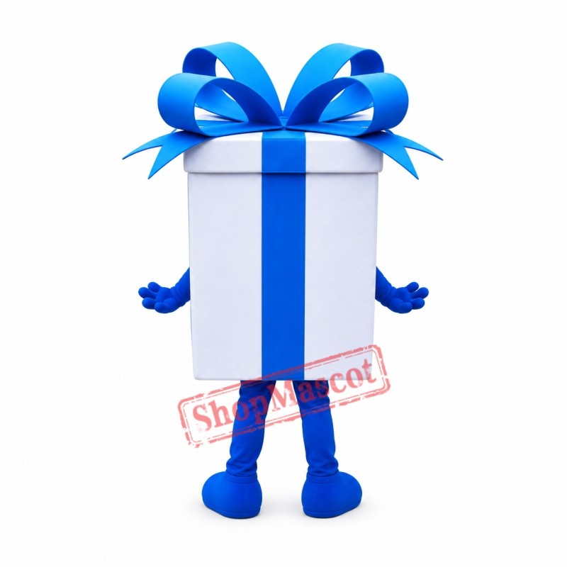 White Gift Mascot Costume White Gift Mascot Costume