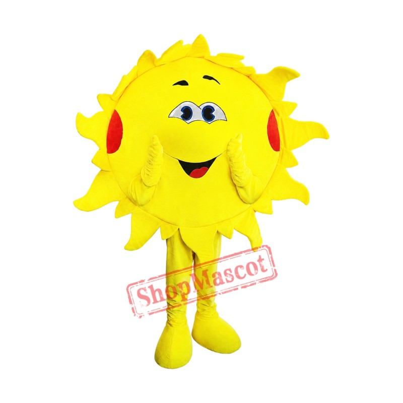 Friendly Sun Mascot Costume Friendly Sun Mascot Costume