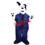 White & Black Dog Mascot Costume Free Shipping