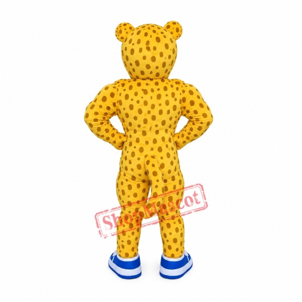 Power Cheetah Mascot Costume Power Cheetah Mascot Costume