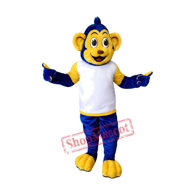 Blue & Yellow Monkey Mascot Costume Blue & Yellow Monkey Mascot Costume
