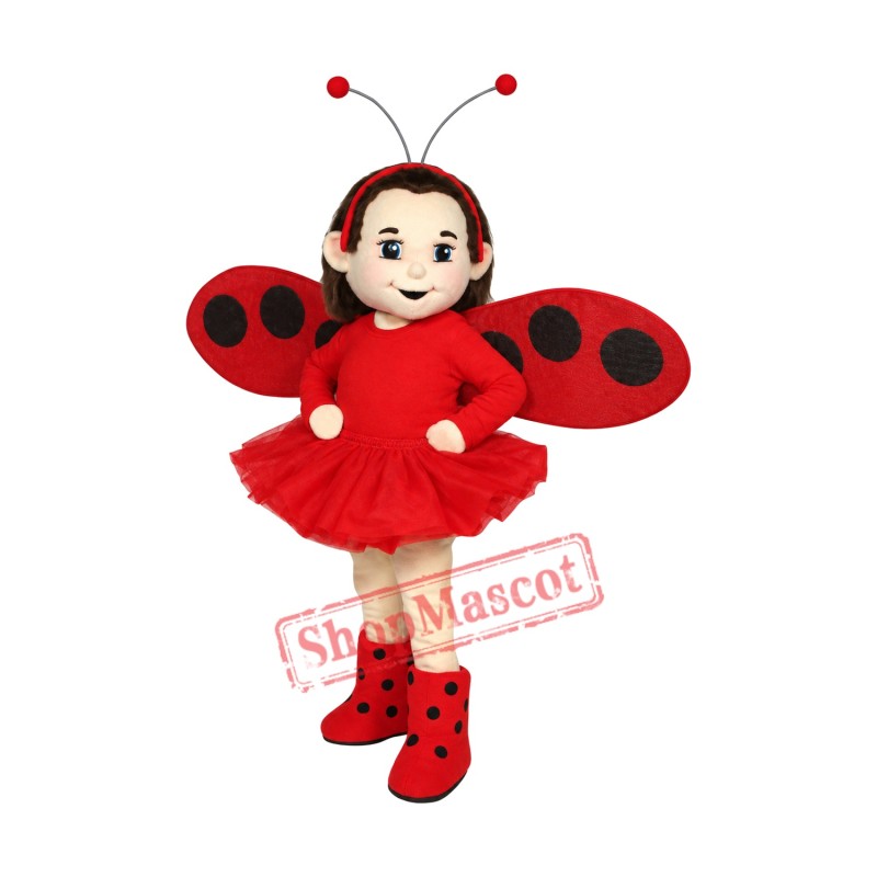 Butterfly Girl Mascot Costume Butterfly Girl Mascot Costume
