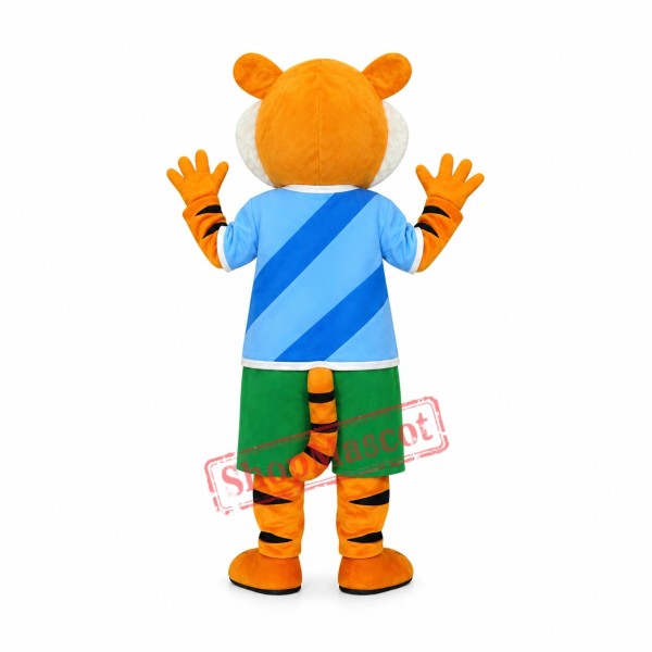 Happy School Tiger Mascot Costume Happy School Tiger Mascot Costume