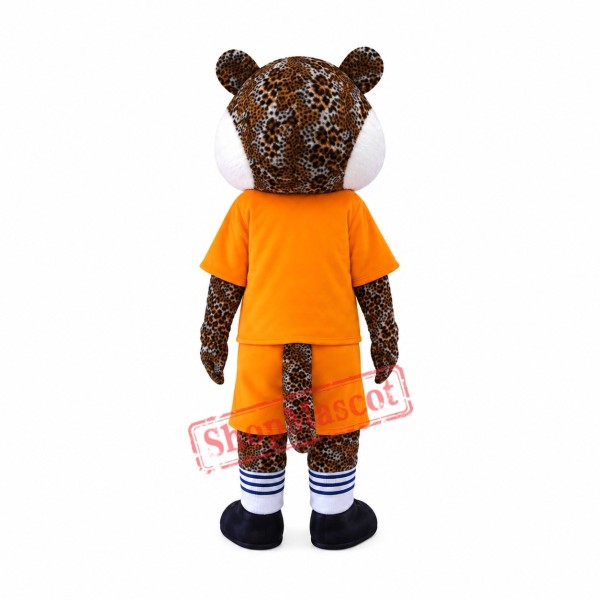 Happy School Leopard Mascot Costume Happy School Leopard Mascot Costume