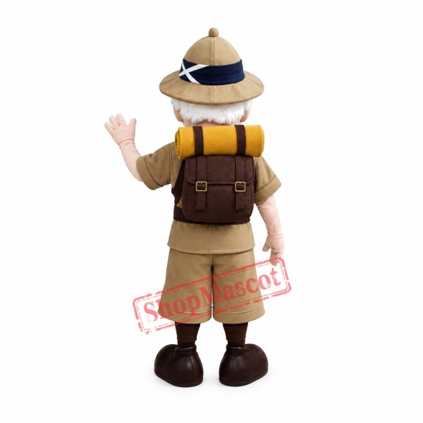 Old Explorer Mascot Costume Old Explorer Mascot Costume