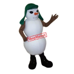 Friendly Snowman Mascot Costume