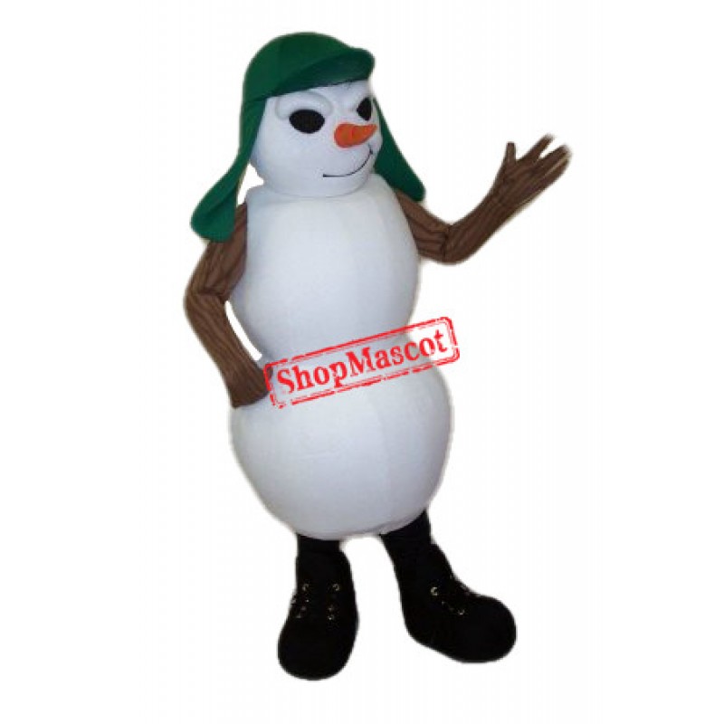 Friendly Snowman Mascot Costume