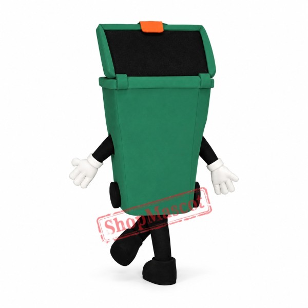 Happy Green Bin Mascot Costume Happy Green Bin Mascot Costume