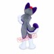 Purple & Grey Husky Dog Mascot Costume Purple & Grey Husky Dog Mascot Costume