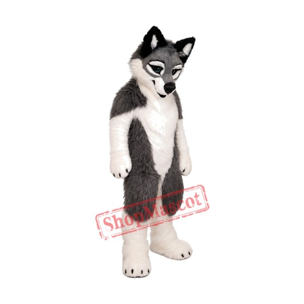 Super Friendly Wolf Mascot Costume