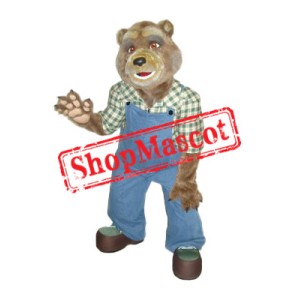 Worker Bear Mascot Costume Free Shipping