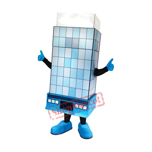 Office Block Mascot Costume Office Block Mascot Costume