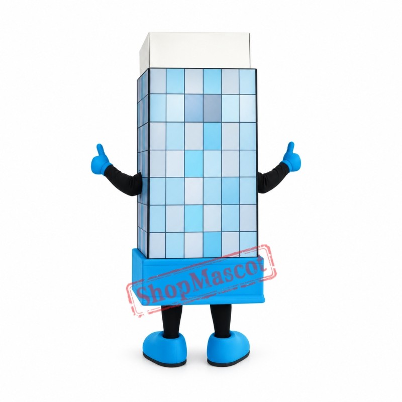Office Block Mascot Costume Office Block Mascot Costume