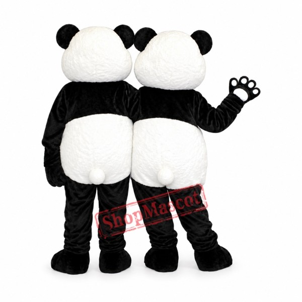 Panda Couple Mascot Costume Panda Couple Mascot Costume