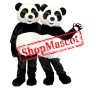 Panda Couple Mascot Costume