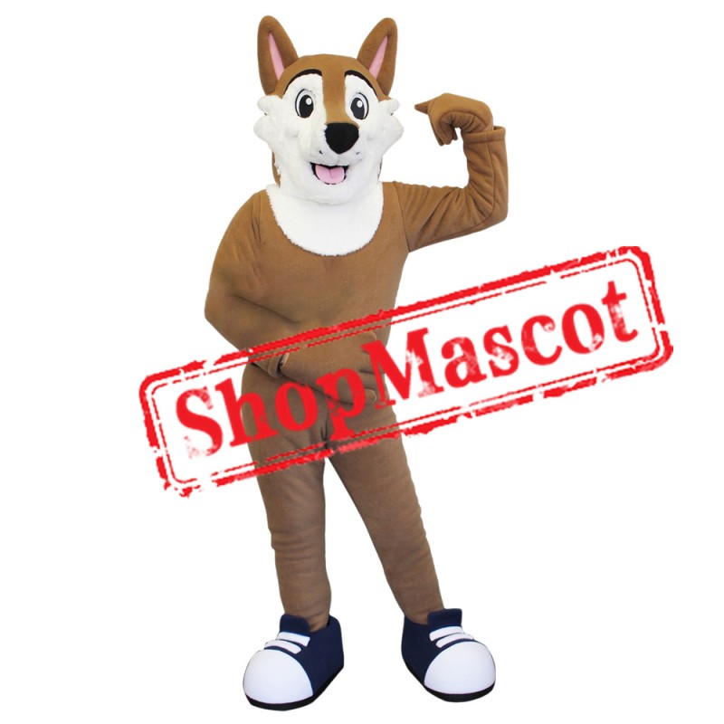 Happy Coyote Mascot Costume
