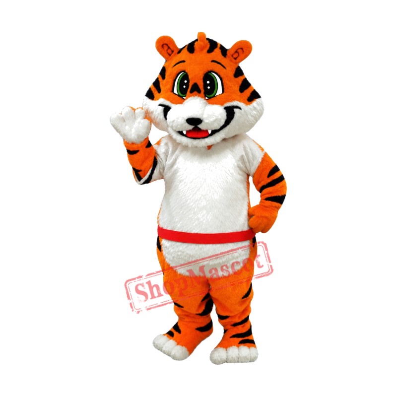 School Happy Tiger Mascot Costume School Happy Tiger Mascot Costume