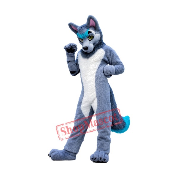 Grey & White Wolf Mascot Costume Free Shipping Grey & White Wolf Mascot Costume Free Shipping