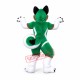 Green & White Husky Dog Mascot Costume Green & White Husky Dog Mascot Costume