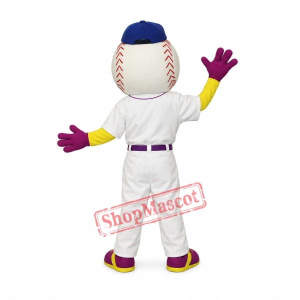 Happy Baseball Man Mascot Costume
