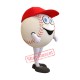 Sport White Baseball Mascot Costume Sport White Baseball Mascot Costume