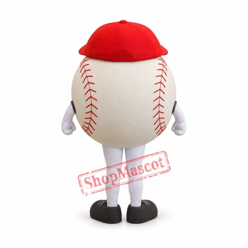Sport White Baseball Mascot Costume Sport White Baseball Mascot Costume