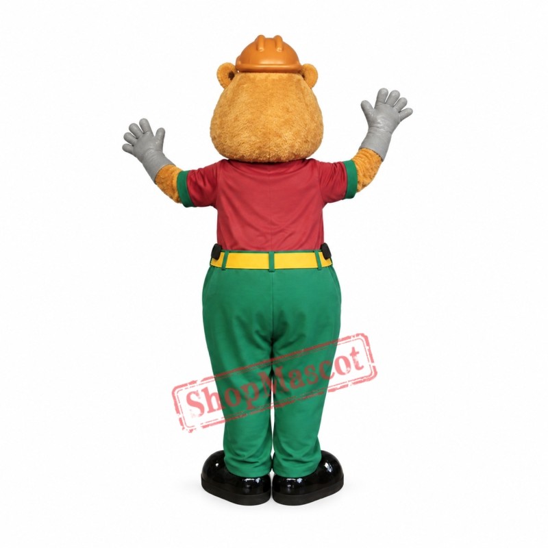 Beige Beaver Mascot Costume