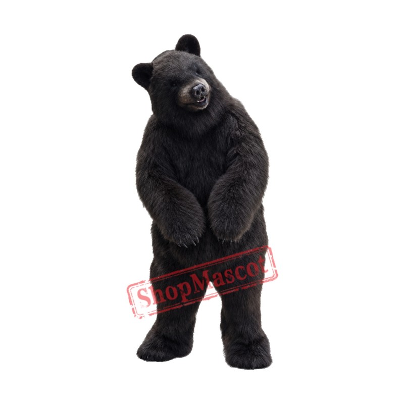 Realistic Black Bear Mascot Costume Realistic Black Bear Mascot Costume