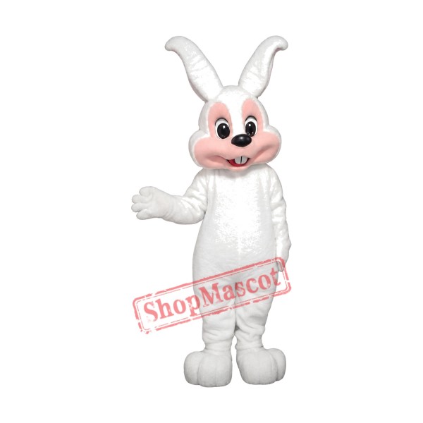 All White Easter Bunny Mascot Costume