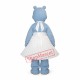 Blue Hippo Girl Mascot Costume Blue Hippo Girl Mascot Costume