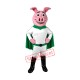 Super Power Pig Mascot Costume Super Power Pig Mascot Costume