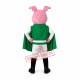 Super Power Pig Mascot Costume Super Power Pig Mascot Costume