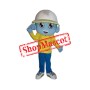 Blue Alien Boy Mascot Costume