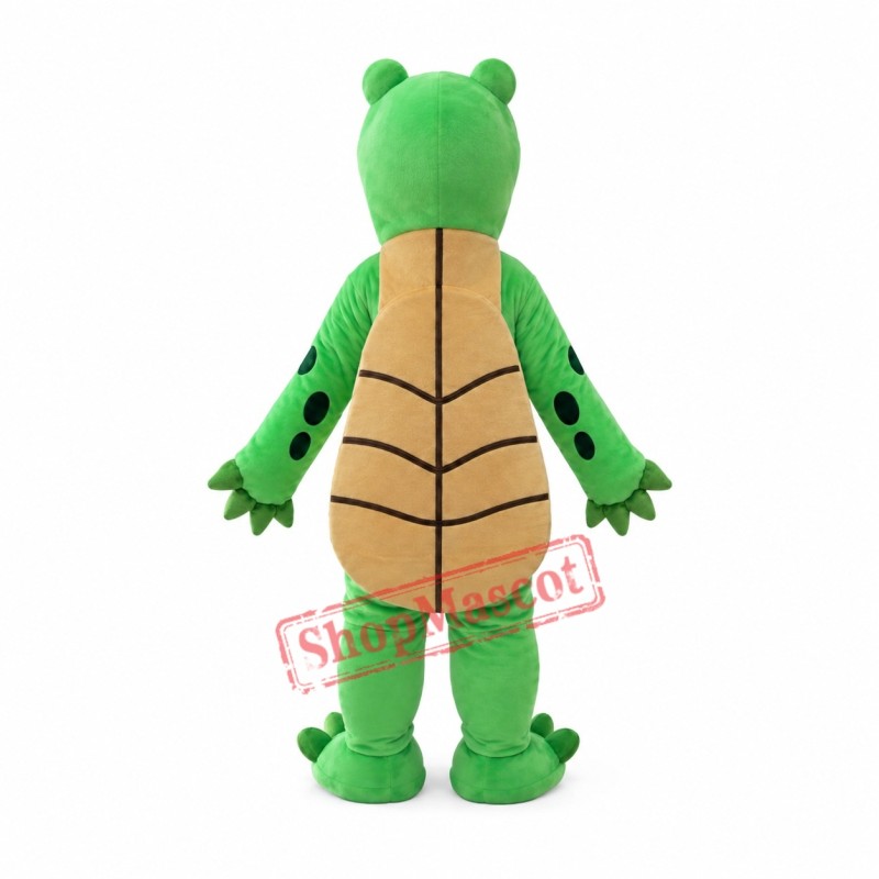 Green & Beige Turtle Mascot Costume Green & Beige Turtle Mascot Costume