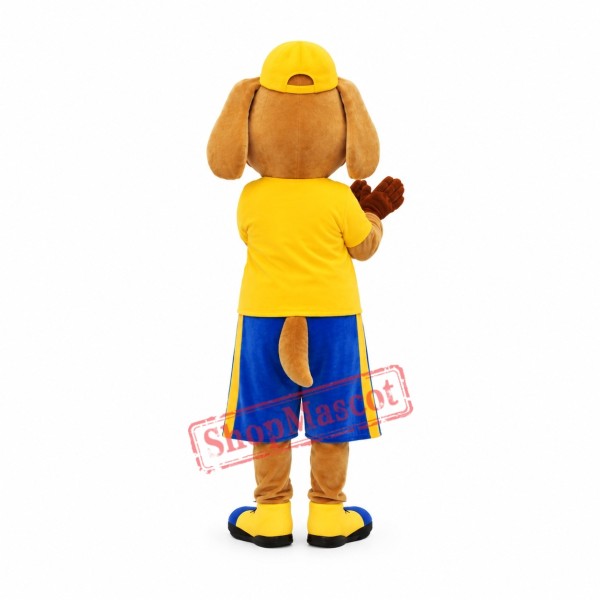 Sport Yellow Dog Mascot Costume Sport Yellow Dog Mascot Costume