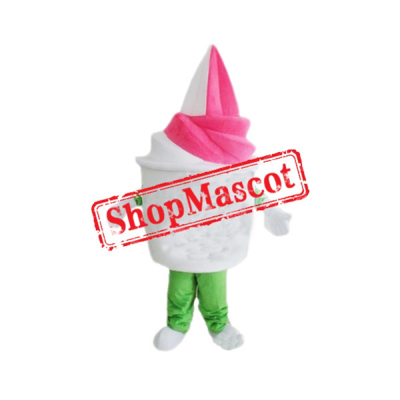 Vanilla Strawberry Ice Cream Mascot Costume