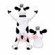 Black & White Cow Mascot Costume Black & White Cow Mascot Costume