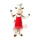 Chef White Cow Mascot Costume Chef White Cow Mascot Costume