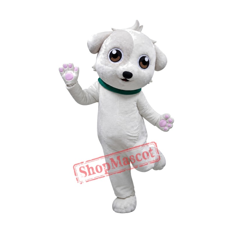White & Grey Dog Mascot Costume White & Grey Dog Mascot Costume